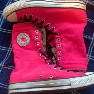 Converse Extra High Tops Pink/White/Black